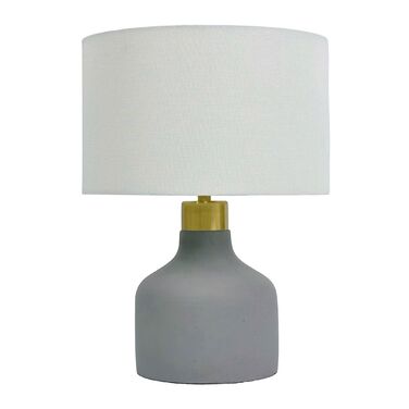 Лампа для столу Relaxdays з тканинним абажуром та бетонним основанням