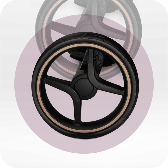 Дитячий візок-прогулянка MoMi Miya, бежевий (до 22 кг) – колеса EVA, повний комплект аксесуарів