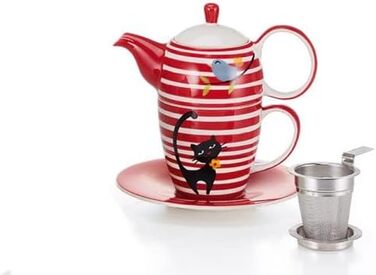 Чай для одного набору Elly - з кераміки, 4 шт. Глечик 0,35 л, чашка 0,25 л, 1
