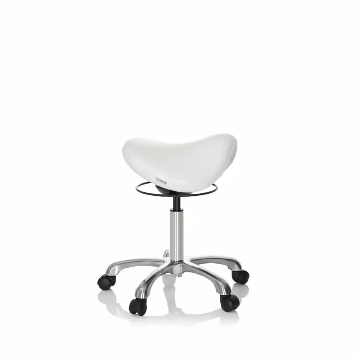 Стільець-сідло / крісло-сідло ORTHO SIT зі штучної шкіри білий hjh OFFICE