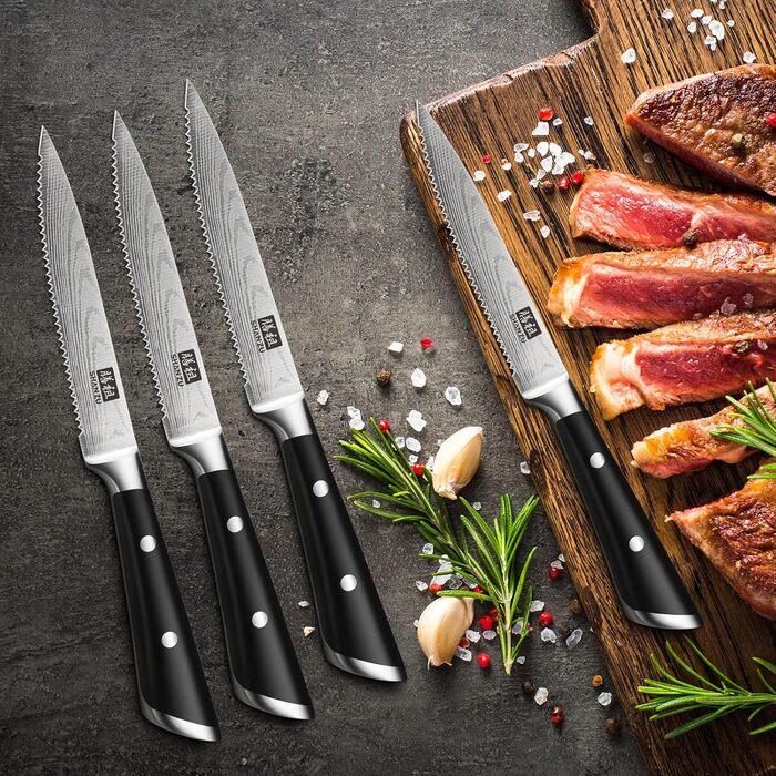 Набір кухонних ножів SHAN ZU з бруском, 14 предметів. Професійний німецький кухонний набір ножів з точильним бруском, чорний.