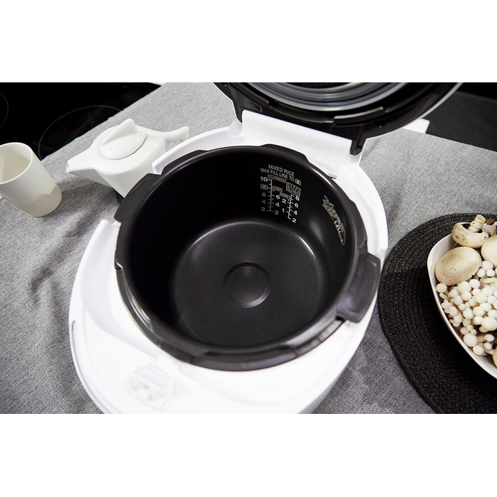 Мультиварка CUCKOO CMC-QSB501S iCook Q5 Premium з функцією парового тиску, 4.75 л, 8-в-1, з голосовим керуванням, 3D нагріванням, підтримкою температури, нержавіюча сталь з антипригарним покриттям