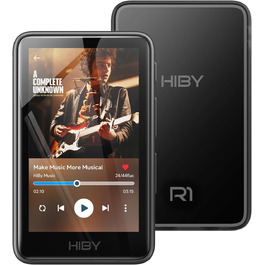 HiBy R1 HiFi MP3 плеєр з Bluetooth 5.1, сенсорним екраном, підтримкою Tidal, Qobuz, DSD, PCM, без втрати якості, Hi-Res Audio, MSEB тюнінгом, розширенням пам'яті до 2 ТБ