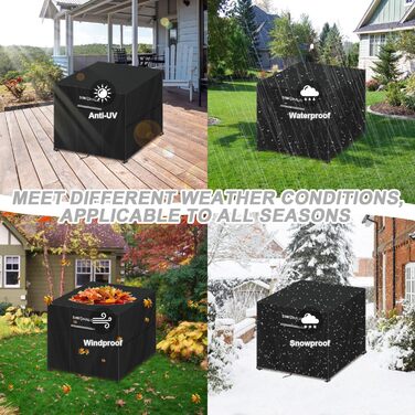 Чохол для садово-патіо меблів 85x85x80 см, вологостійкий, 420D Oxford, для захисту від погодних умов