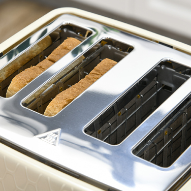 Набір 2-в-1 для кухні: тостер та чайник, декілька кольорів, об'єм 1,7 л, одночасне підсмажування 4 тостів, пластиковий корпус, бежевий