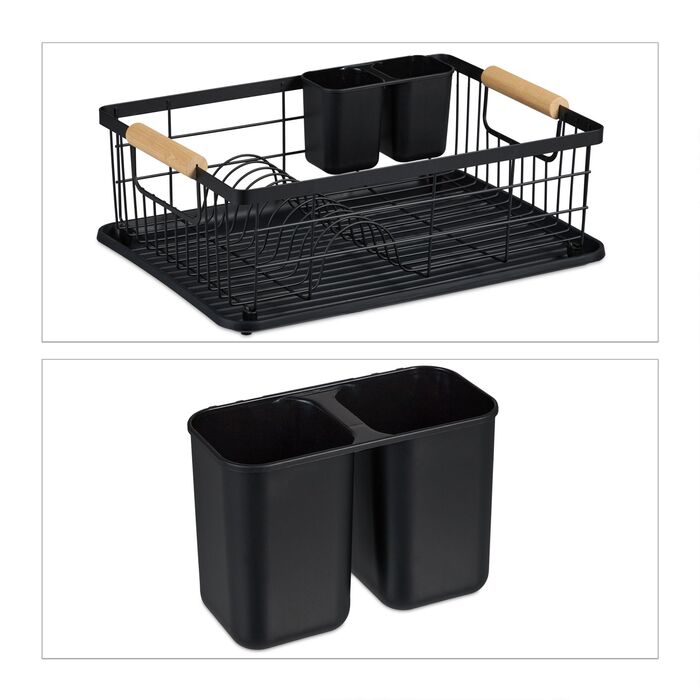Підставка для посуду Relaxdays з піддоном для збору води