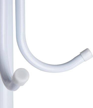 Вішалка для одягу Mind Reader Alloy Collection з 8 гачками, металева, біла, 14.75' x 16.5' x 69'