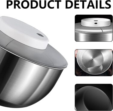 Електрична салатниця-сушка для овочів та фруктів, 4.8L, USB-зарядка