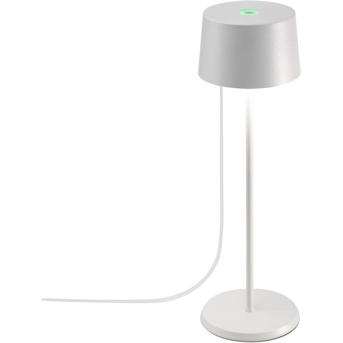 LED-лампа Zafferano Olivia, регулювання яскравості, IP65, для внутрішнього та зовнішнього використання, Micro-USB, висота 35.5 см, білий колір