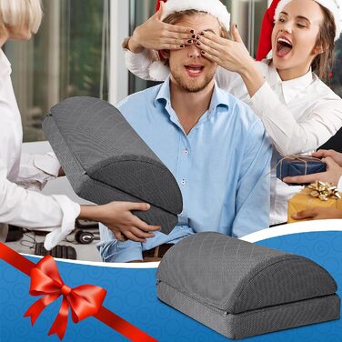 Підставка для ніг під стіл BlissTrends, регульована, з memory foam, для офісного та геймінгового крісла, ергономічна, для зняття болю в спині та попереку