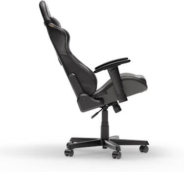 Крісло ігрове DXRacer Formula L чорне, шкіра PVC, ергономічне, для PC геймерів та офісу