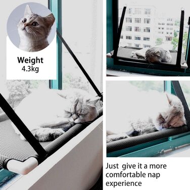 Сидіння біля вікна для кішок Afufu, аксесуари для кішок, крісло біля вікна, лежак для кішок, гамак для скелелазіння, котяча кішечка, 10 кг Максимальна вага 10 кг