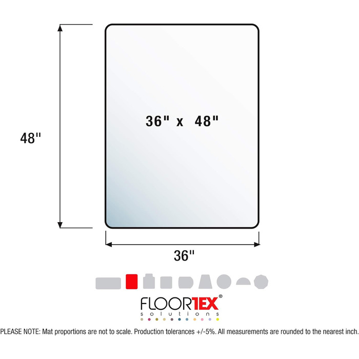 Підлоговий захисний килимок Floortex Килимок для офісного стільця 'Ecotex evolutionmat Виготовлений з покращеного полімеру з вмістом вторинної сировини до 50 прозорий прямокутні Сертифікація TV для стандартної палі (36 x 48', для твердої підлоги)