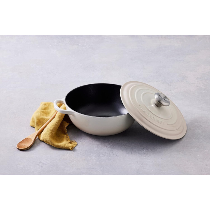 Каструля Le Creuset Signature з чавуну, 24 см, 4.1 л, для всіх типів плит (індукція), колір Meringue