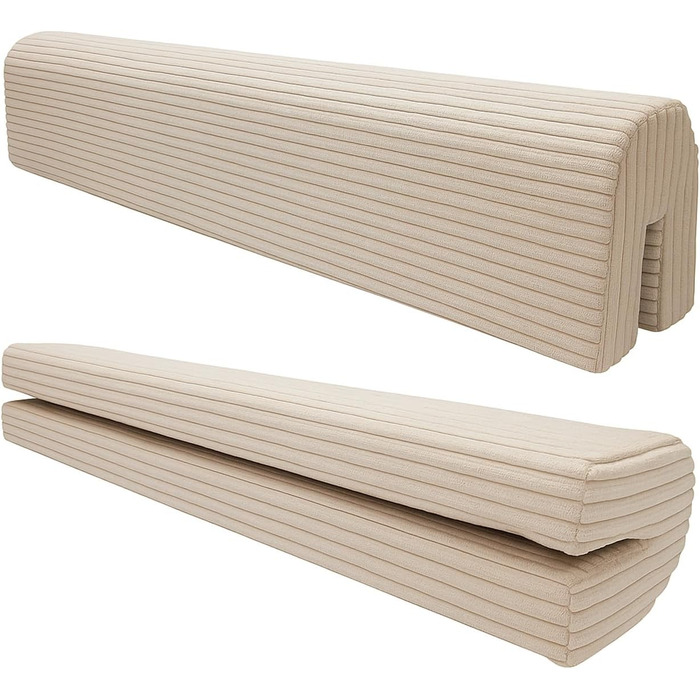 Захист для ліжечка дитячого бортик-подушка від випадання (бежевий, 120 см) Бежевий велюр