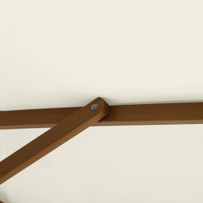 Садова парасолька Outsunny Parasol 2,5 м Ø 3-ступеневий захист від сонця з бамбука та поліестеру білого кольору для саду та патіо