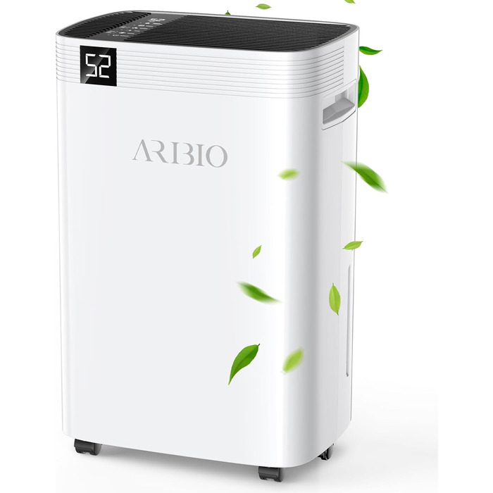 Електричний осушувач повітря 20л/день, високої продуктивності, з функцією сушіння білизни, таймером та системою відтавання, для приміщень до 200 м³/60 м², підходить для квартир, ванних кімнат, підвалів, гарантія 10 років