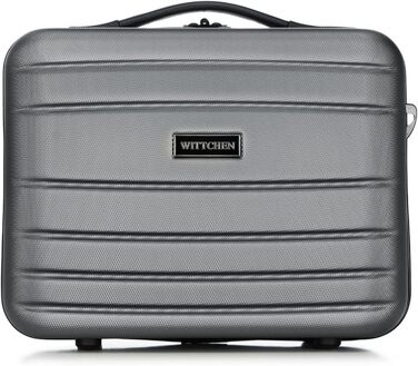 Валіза ручної поклажі WITTCHEN Globe Line сірого кольору з ABS-пластику та кодовим замком | 25 x 33 x 16,5 см | Підходить для Lufthansa, Eurowings, Ryanair, Condor, Discover Airlines