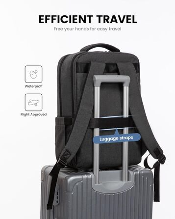 LOVEVOOK Рюкзак чоловічий великий, для ноутбука 17 дюймів, ділова сумка, рюкзак для роботи, шкільний рюкзак, водонепроникний, туристичний рюкзак, чоловічий, повсякденний, для офісу, роботи, подорожей, навчання (15.6 дюймів, Темно-сірий)