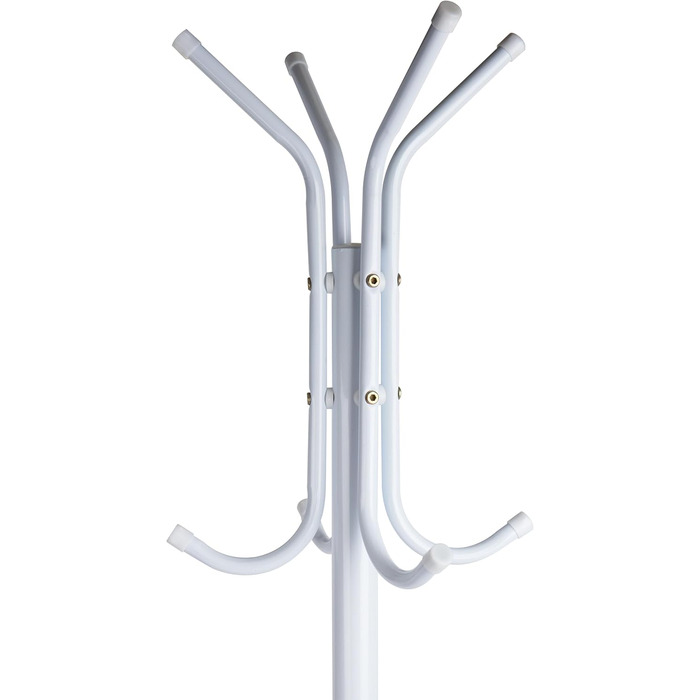 Вішалка для одягу Mind Reader Alloy Collection з 8 гачками, металева, біла, 14.75' x 16.5' x 69'