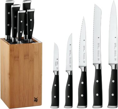 Набір ножів WMF Grand Class 6-частинний з бруском, нержавіюча сталь, Made in Germany