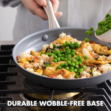 GreenPan Lima сковорода з антипригарним покриттям Lima Hartelox, 28 см, кераміка, без PFOA/PFAS, для плити та гриля, з кришкою, сірий колір