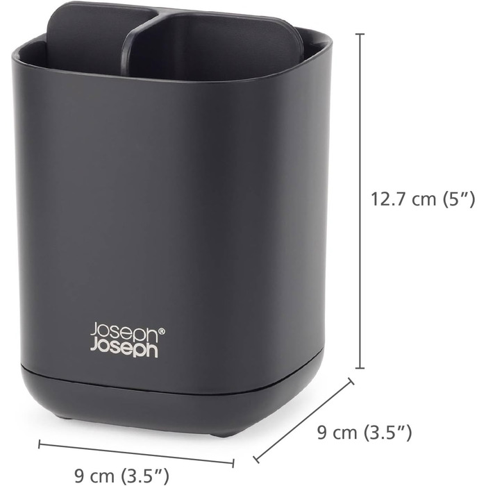 Набір для ванної кімнати Joseph Joseph Bathroom Beauties: миска, тримач для зубних щіток, дозатор мила, нержавіюча сталь, чорний