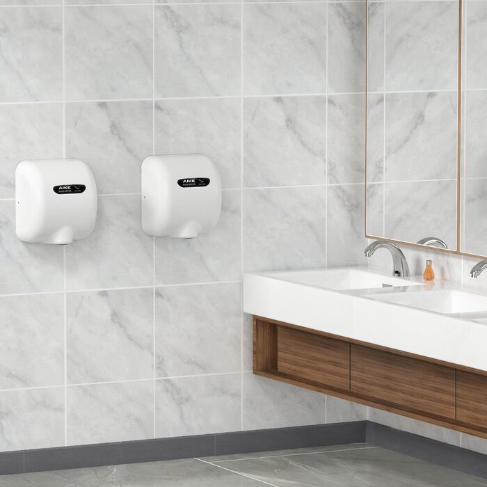 Електричний сушар для рук AIKE AK2800B ECO з сенсором, HEPA-фільтром та з нержавіючої сталі, 10-15 сек сушіння