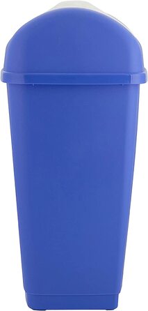 Кольорове пластикове відро axentia з відкидною кришкою для кухні та ванної, відро для сміття з відкидною кришкою, місткість близько 15 літрів (синій)