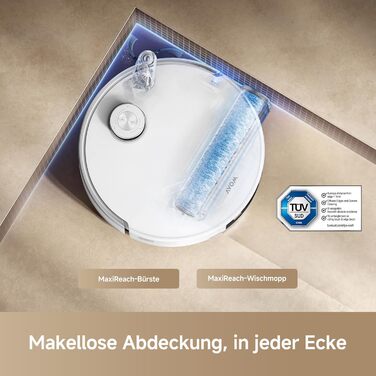 Робот-пилосос Mova V50 Ultra з функцією миття підлоги, 24000 Па, подолання перешкод 6 см, навігація Liftable Navigation+RGB AI+LED, 80°C гаряча вода, 63°C самостійна сушка, DuoSolution System, щітка Tricut (Z60 Ultra Standalone)