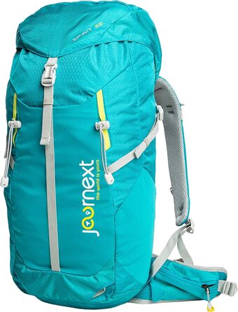 Рюкзак Journext Spirit 32, Туристичний рюкзак, Трекінговий рюкзак, 32 літри, Унісекс, Легкий і стійкий, для активного відпочинку, Походів, Кемпінгу, Денний рюкзак бірюзовий