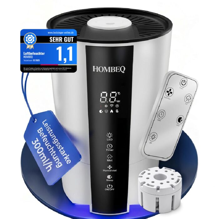 Ультразвуковий зволожувач повітря 4.2л з аромадифузором, підсвіткою та пультом керування для вітальні, спальні, дитячої кімнати та офісу, 360° форсунка