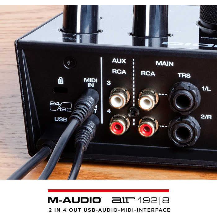 M-Audio Air 192|6: USB аудіоінтерфейс для запису в студійній якості (2 XLR/Line входи + софт)