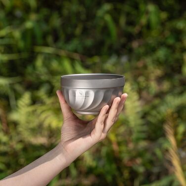 iBasingo Титанові миски з подвійними стінками 500мл та 800мл для каші, їжі, рису, супу. Легкі, портативні, металеві миски для кемпінгу та відпочинку на природі. (500ML Ti1168T)