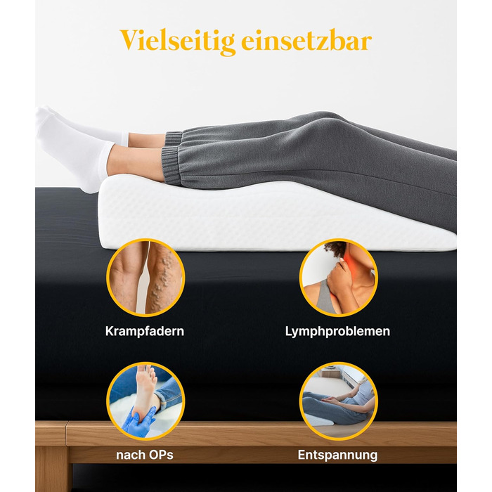 Підніжка для ніг Medicline Venenkissen – ергономічна, для кращого кровообігу, дихаюча, для алергіків, сертифікат Oeko-TEX®, Made in Germany