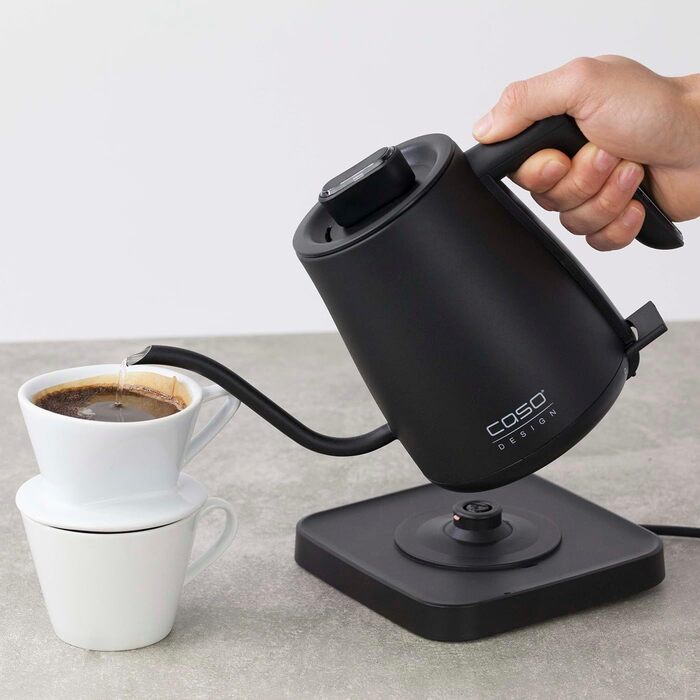 CASO Coffee Classic Kettle – електричний чайник, чорний, з нержавіючої сталі, для чаю та кави, преміум-якість