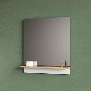 Дзеркало для ванної кімнати Livinity Timavo з полицею, білий, 60 x 67 см