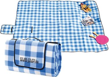 Ковдри для пікніка PEARL Комплект з 2 флісових ковдр для пікніка з водовідштовхувальним дном (водонепроникна ковдра для пікніка, рулонна флісова ковдра для пікніка, водонепроникні сумки)