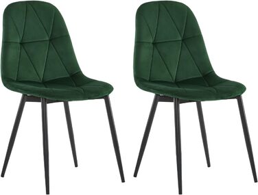 Стільці для їдальні Lestarain з підлокітниками, для кухні, вітальні, їдальні. М'які стільці з оксамитовим покриттям, металевий каркас, ергономічний дизайн, темно-зелений колір