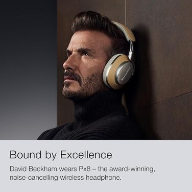 Навушники-вкладиші Bowers & Wilkins PX8, шумозаглушення, Bluetooth, відтворення 30 годин, мікрофон, бежевий