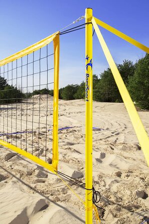 Пляжний волейбол RomiSport повна сітка стовп розмітка поля Courtline, 8,5 м, 9,5 м, Пляжний волейбол повна сітка стовп розмітка поля Газон пісок 8,5 (16x8 м)