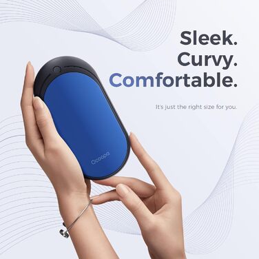 Електричний кишеньковий гріє OCOOPA з 5 рівнями нагріву та до 10 годин роботи, 5200 mAh, синій