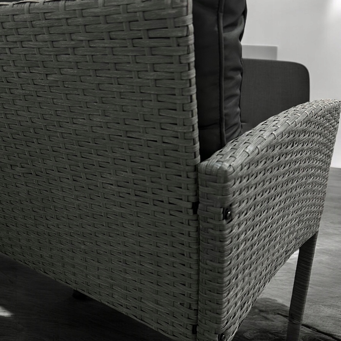 Комплект садових меблів із техноротанга MTG Trade Group, сірий, 7 предметів