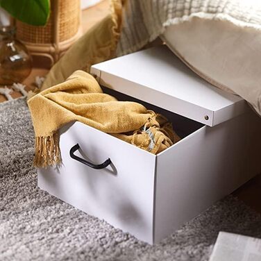 Картонні коробки для зберігання кенгуру, картонні подарункові коробки з кришками 40X50X25 см білий білий великий , 2 шт. (1 упаковка )