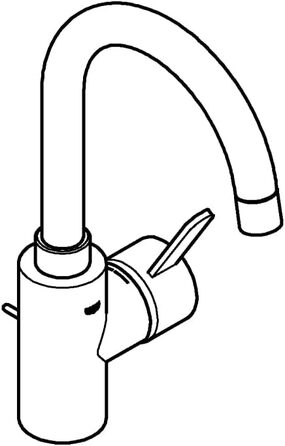 Змішувач для ванної кімнати GROHE Eurosmart Cosmopolitan, хром, 30 см, економія води, з витяжною системою, 32830001 L