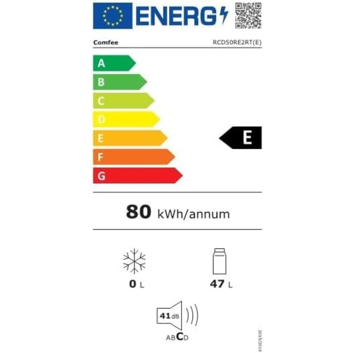 Міні-холодильник Comfee RCD50RE2RT(E) ретро, 47 л, безшумний, регульований термостат, червоний