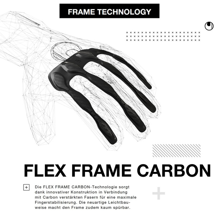 Дитячі та дорослі карбонові воротарські рукавички Absolutgrip Flex Frame (11, жовтий флуо/нуар)