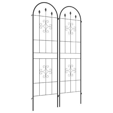 Набір з 2 металевих опор для підв'язування рослин, нержавіюча сталь, 180 x 50 см. Ідеально підходить для підтримки ліан, огірків та інших плетистих рослин.