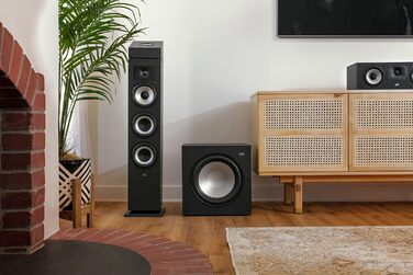 Активний сабвуфер Polk Audio Monitor XT12, 12-дюймовий сабвуфер, підсилювач класу AB 100 Вт, чорний