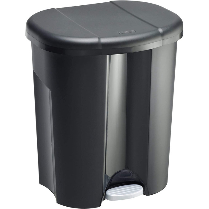 Відро для сміття Rotho Duo 2 шт. 10L для поділу сміття з кришкою, пластик (поліпропілен) без бісфенолу А, 2x10l (39.0 x 32.0 x 40.5 см) (тріо 10l 2 x 15L, чорний)